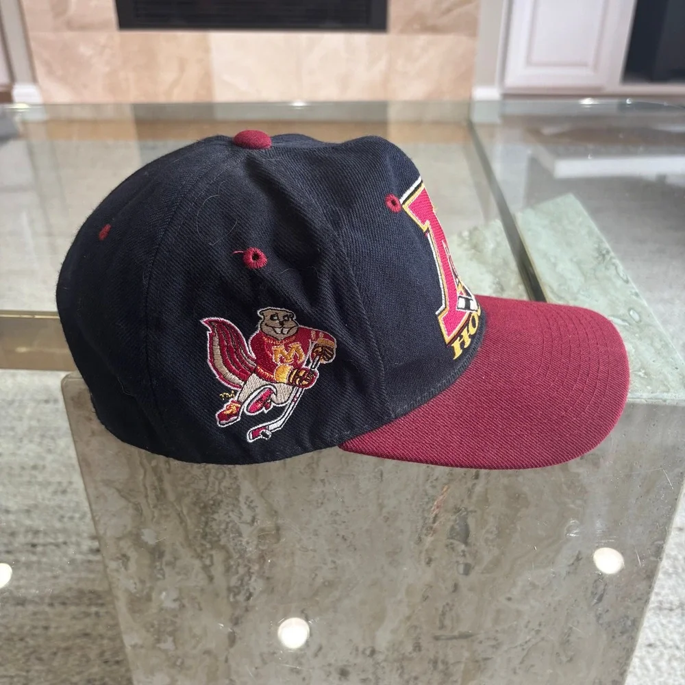 Zephyr Minnesota Gophers Hockey Hat Mens 7 1/8 Navy Maroon Fair Vintage Fitted